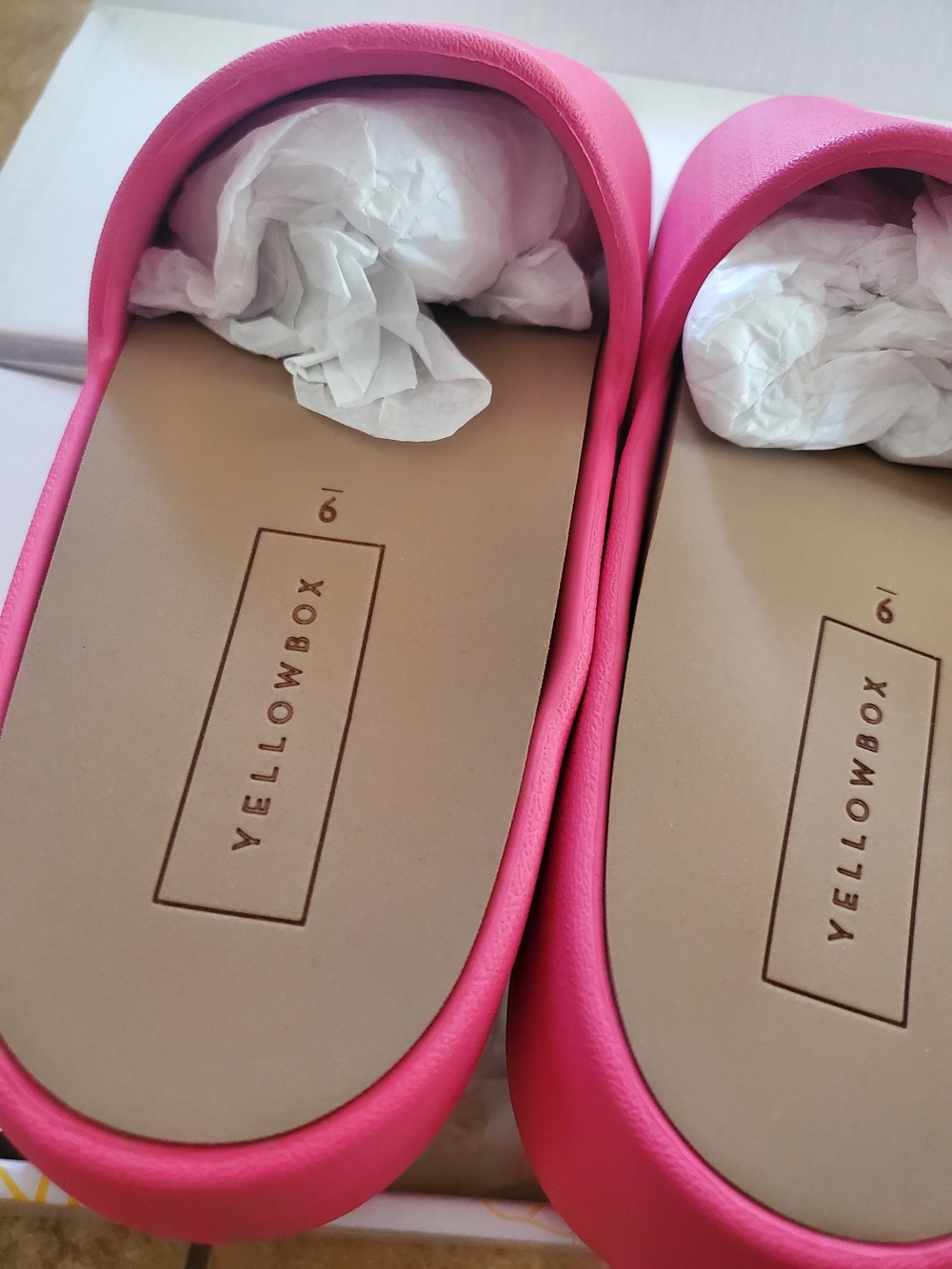 Yellow Box Hot Pink Wide Strap Slide Sandals - Picture 5 of 5